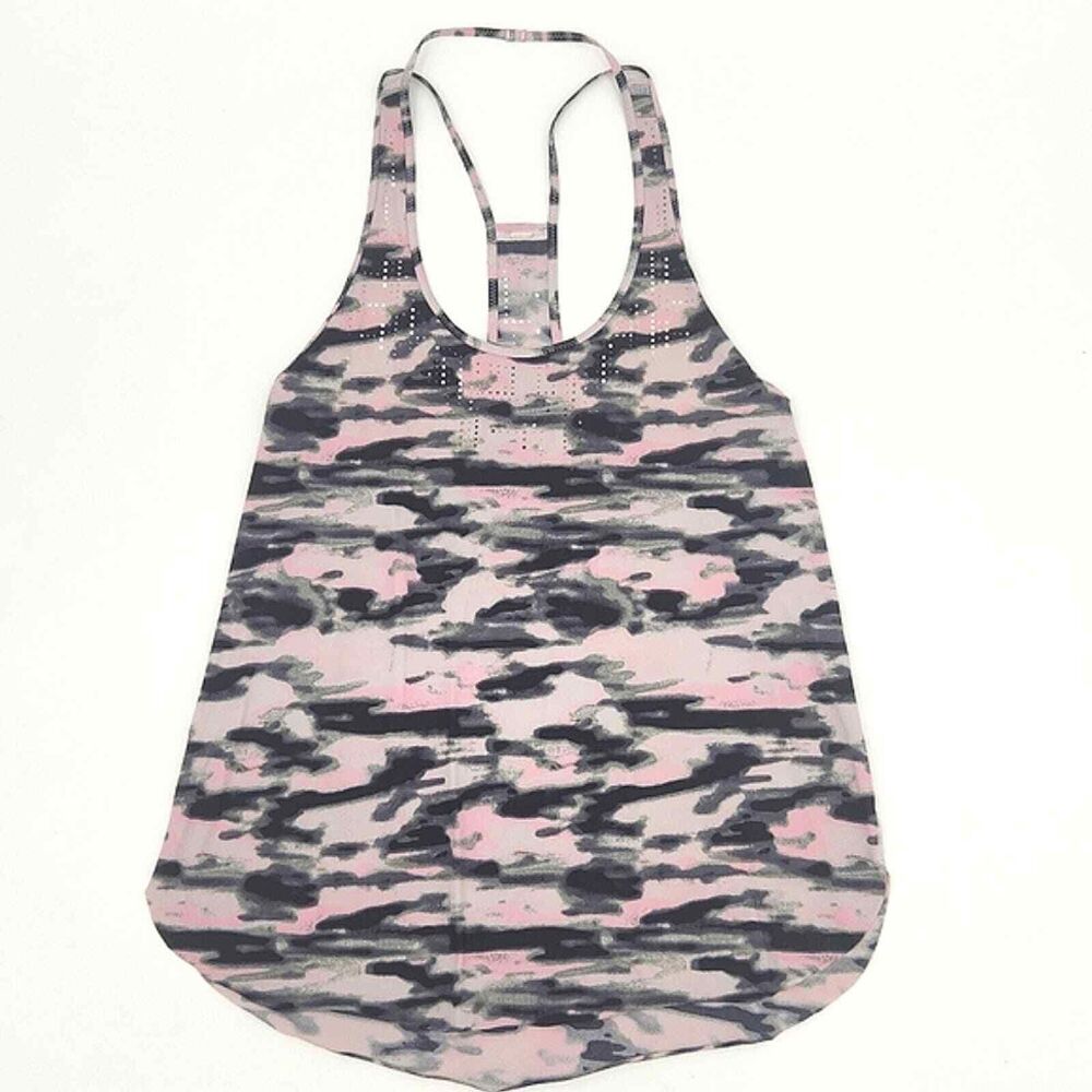 Lululemon Water Bound Tank Top Wamo Camo Barely Pink Gray Womens 6 / Small